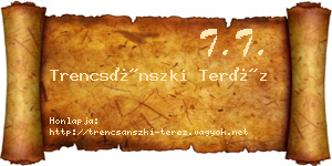 Trencsánszki Teréz névjegykártya